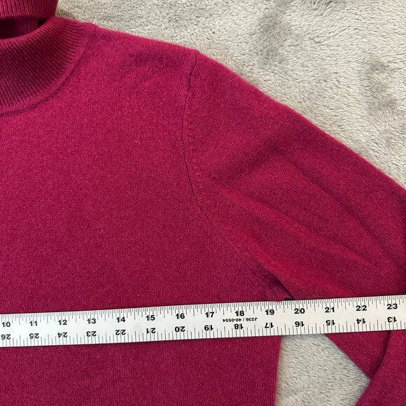 BCBG MaxAzria 100% Cashmere Turtleneck Sweater Tunic Women's LARGE Red - Picture 5 of 6